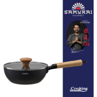 Panna WOK ar vāku alumīnija ar keramikas pārklājumu 20x7cm HR-SNT-WC20 HEINNER