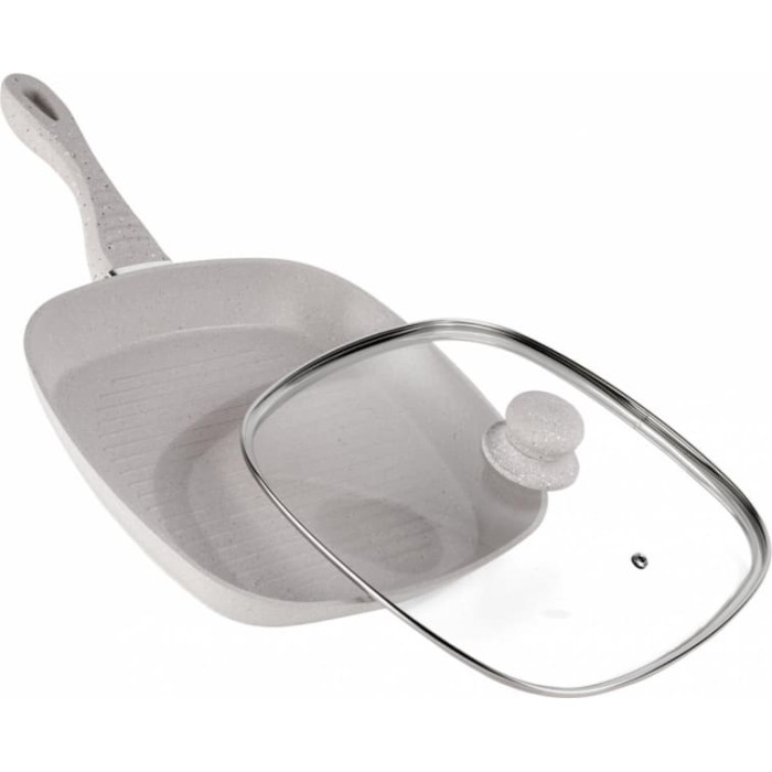 Panna grila ar vāku alumīnija ar nepiedegošu pārklājumu 28x4cm HR-BET-GRILL28 HEINNER