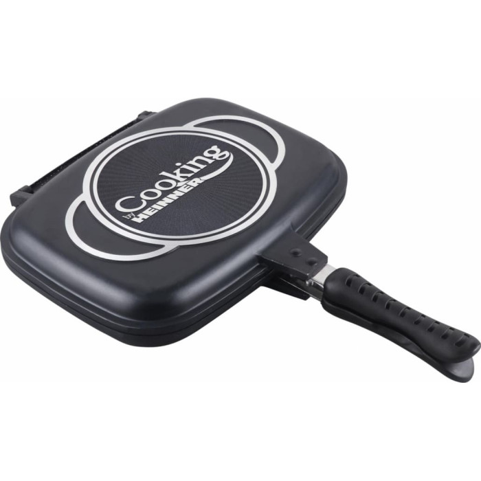 Panna grila, abpusēja alumīnija ar nepiedegošu pārklājumu 32x24x7.5cm HR-SCO-A0232A HEINNER