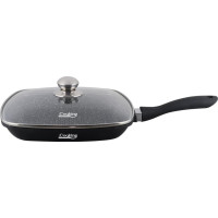 Grill pan with lid aluminium with non-stick coating 28x4.5cm HR-SCO-A0928A HEINNER
