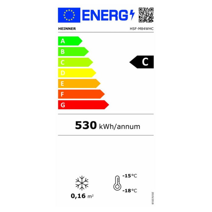 Chest freezer with sliding lid HSF-M84WHC HEINNER