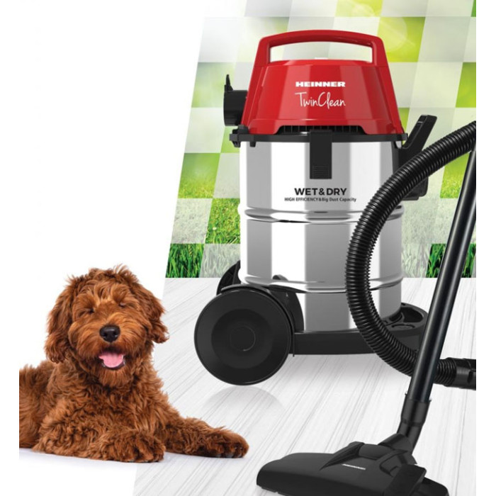 Galingas buitinis /statybinis dulkių siurblys 1400W, 21L HVC-MWD1400RD HEINNER