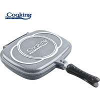 Grill pan, double-sided aluminum with ceramic coating 32x24x7.5cm HR-ZCT-32DG HEINNER