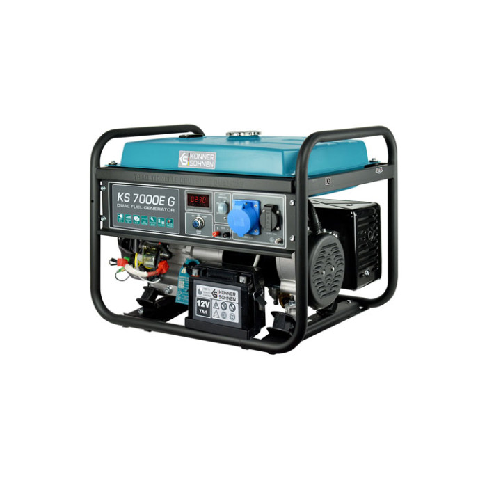 Benzīna/gāzes ģenerators 5500W, KS 7000E G, KONNER & SOHNEN