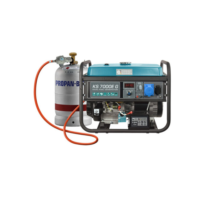 Benzīna/gāzes ģenerators 5500W, KS 7000E G, KONNER & SOHNEN