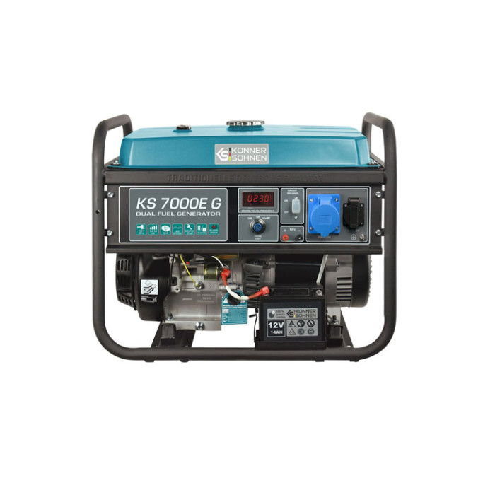 Benzīna/gāzes ģenerators 5500W, KS 7000E G, KONNER & SOHNEN