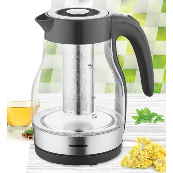 Electric kettle 1850-2200W, 1.7L HEK-TF2200GBK HEINNER