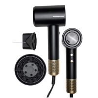 Hair dryer 1600W, black/gold, HHD-R16BLDC-BK HEINNER