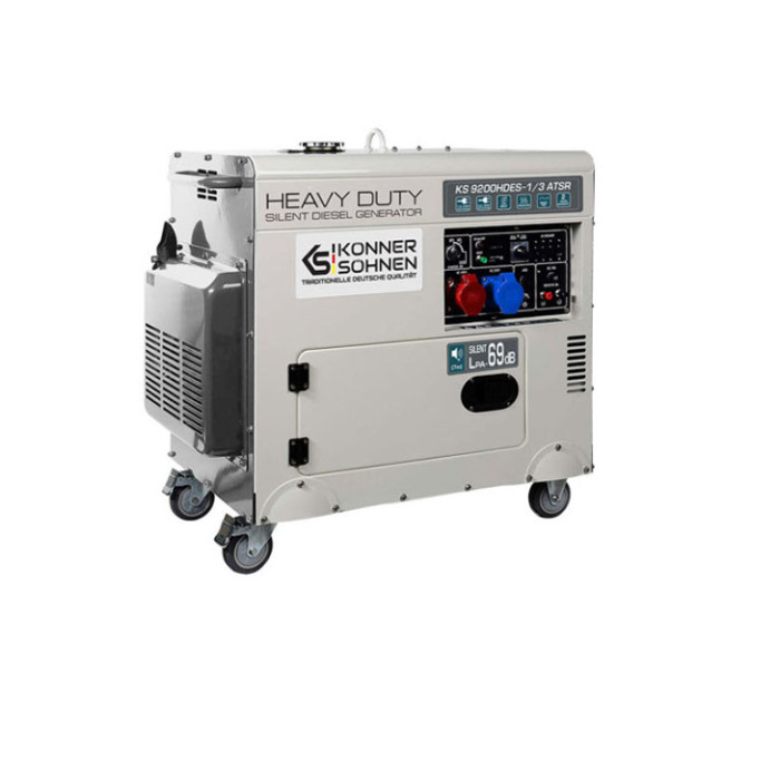 Dīzeļa ģenerators 7500W, KS 9200HDES-1/3 ATSR (EURO V), KONNER & SOHNEN