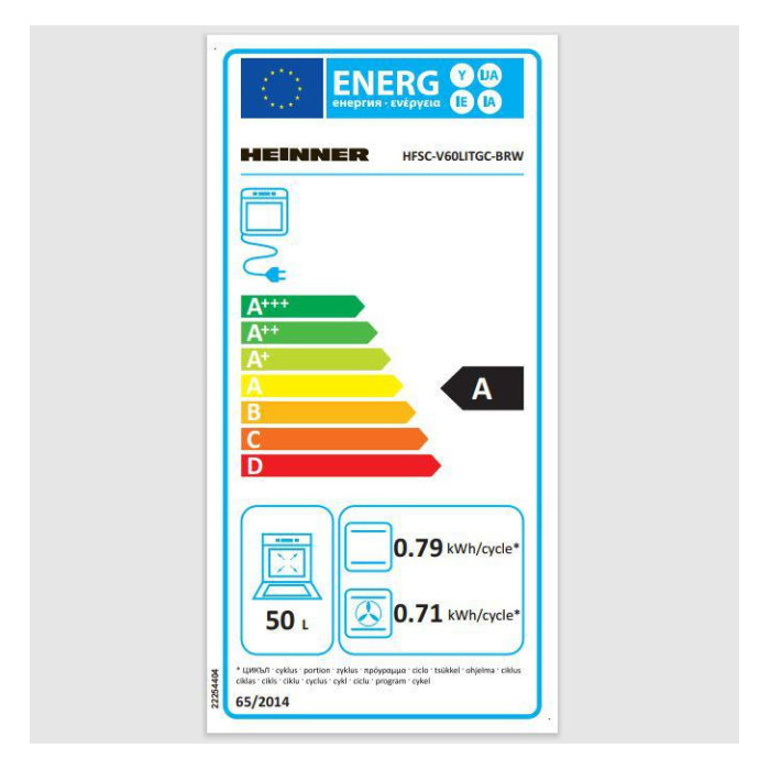 Kombinētā gāzes plīts HFSC-V60LITGC-BRW HEINNER