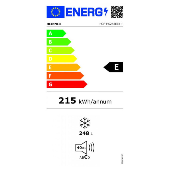 Lādes tipa saldētava HCF-HS248EE++ HEINNER