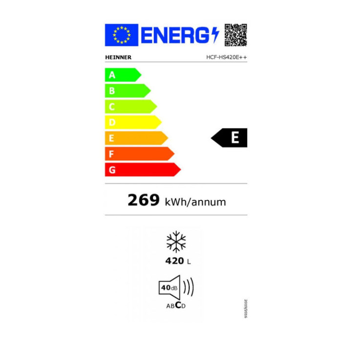 Lādes tipa saldētava HCF-HS420E++ HEINNER