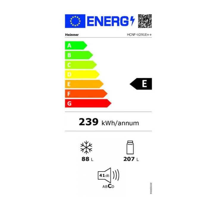 Ledusskapis Combi HCNF-V291E++ HEINNER