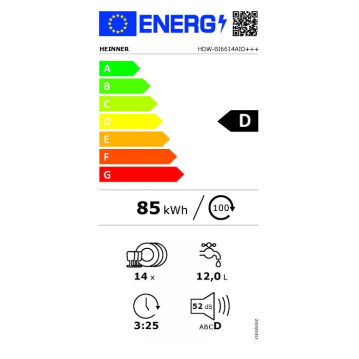Built in dishwasher HDW-BI6614AID+++ HEINNER