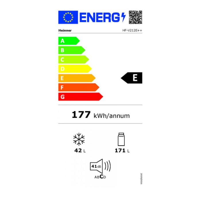 Ledusskapis double door HF-V212E++ HEINNER
