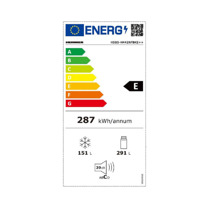 Refrigerator side by side HSBS-H442NFBKE++ HEINNER