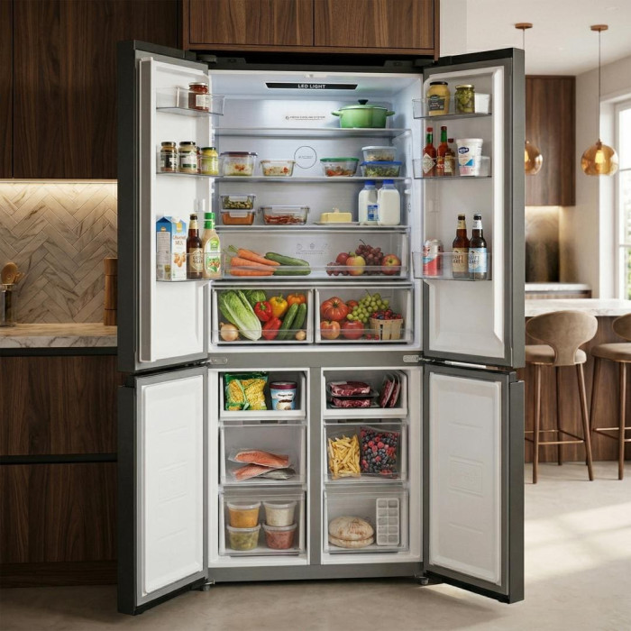 Refrigerator Side-by-Side 515L HSBS-M515MDINVHGBKE++ HEINNER