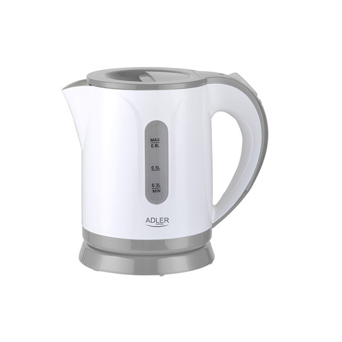 Elektriskā tējkanna plastmasas 0.8L, AD 1371 grey, ADLER