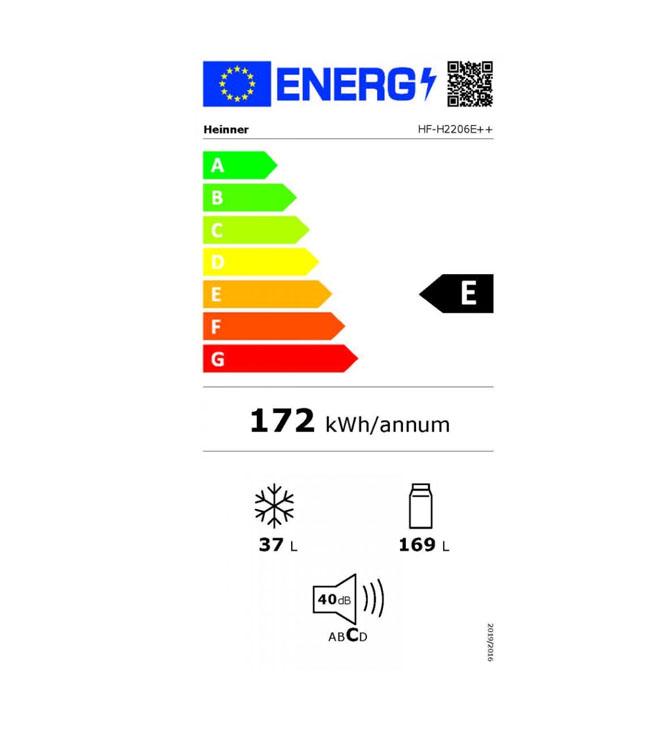 Šaldytuvas double door HF-H2206E++ HEINNER