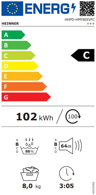 Džiovyklės 8kg HHPD-HMY80IVFC+++ HEINNER